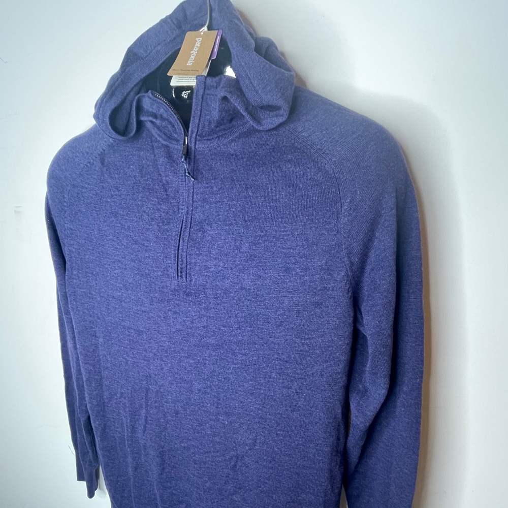 Patagonia Hoodie Mens X-Large (XL) Yewcrag Navy Blue Pullover Organic Cotton NWT
